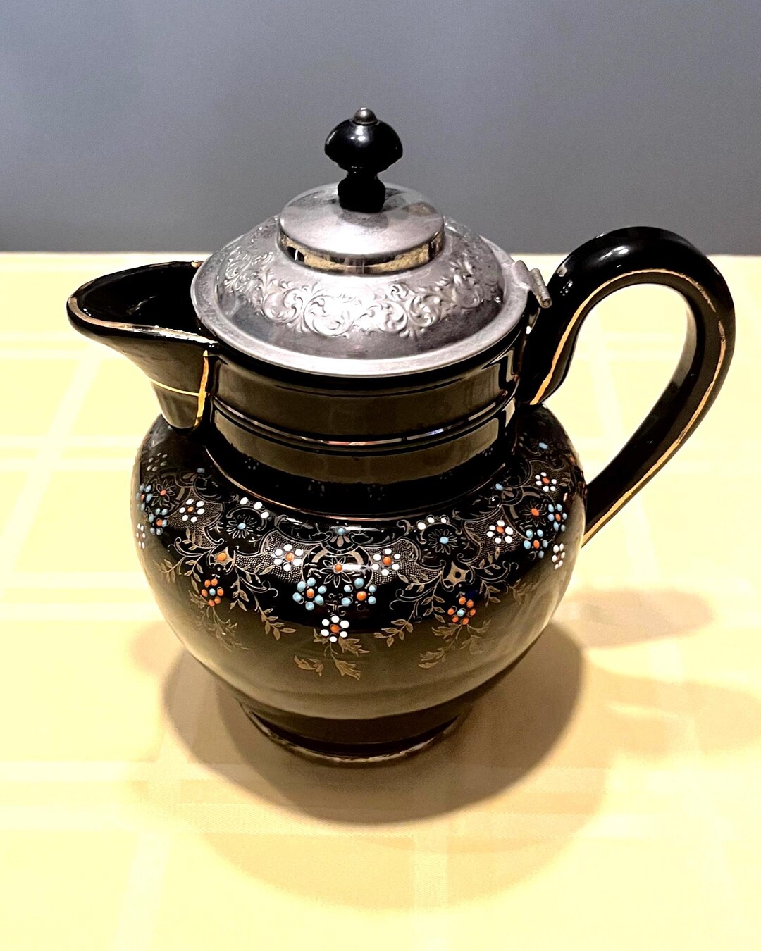 Antique Alexandra Pottery Hand-painted Ceramic Teapot - Etsy