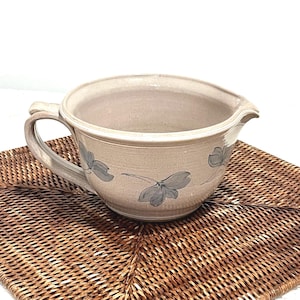 Signed Studio Pottery Batter Bowl 1990- Hand Thrown Stoneware