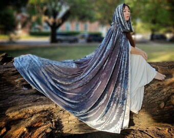 Arwen "Requiem" Inspired Wedding Cape, Lord of the Rings Elven Fantasy Cosplay Cloak with Butterfly Brooch, Adult Silver Grey Elf Costume