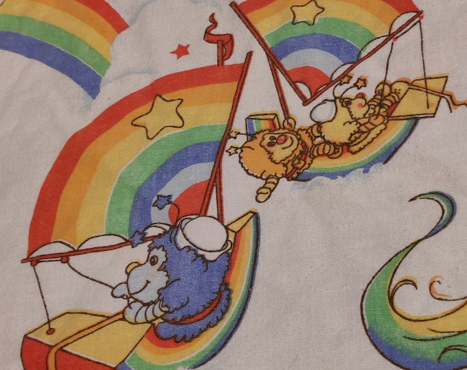 Vintage Rainbow Brite Full Sized Sheet Set, 80 Cartoon Novelty Sheets ...