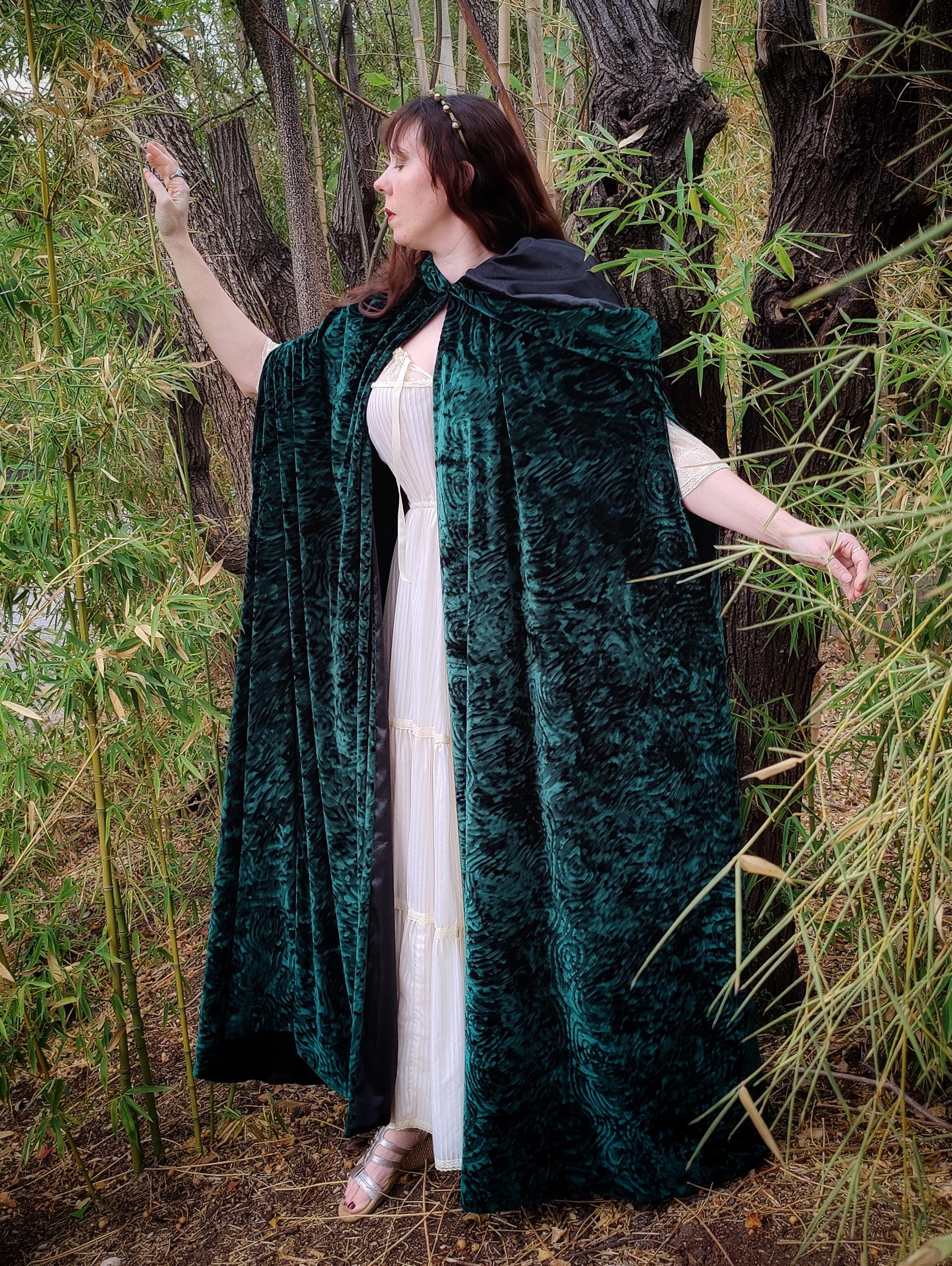 green velvet cape dress R&M Richards 2668W Long Plus Size Velvet Cape Dress main image 1
