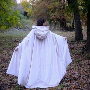 Snow & Roses: White Velvet Blush Satin Cape with Hood, Ivory Bridal Wedding Cloak, Veil Alternative, Winter Bride, Cosplay Costume, Ice Robe image 5