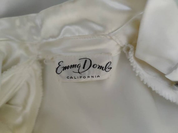 Size XS/S: Emma Domb Wedding Gown, Ivory Satin Vi… - image 10