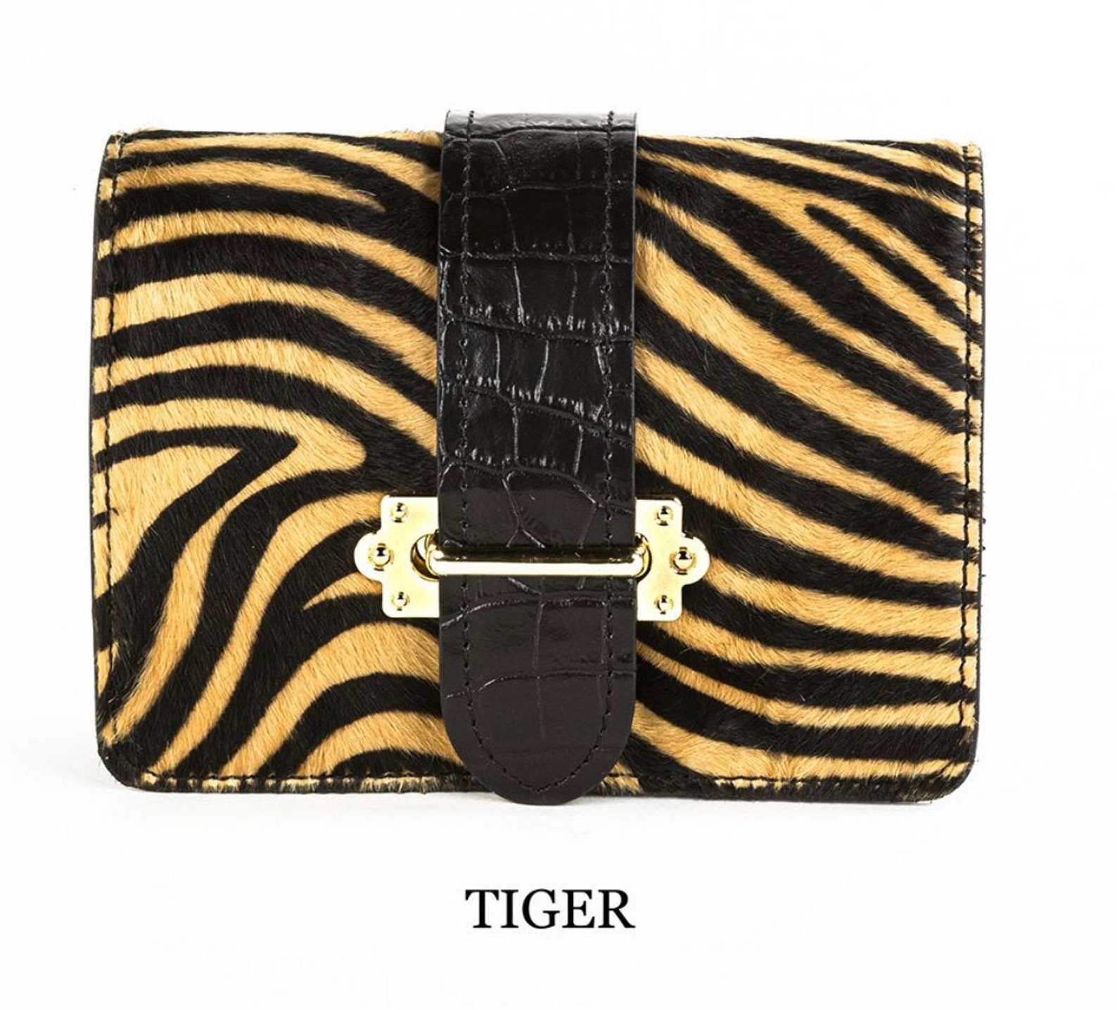 Genuine Leather Animal Print Clutch handbag Crossbody 7 Etsy