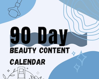 Beauty Content Calendar – 90-Day Creator Planner with Viral Ideas, Hashtags & Simple Scheduling