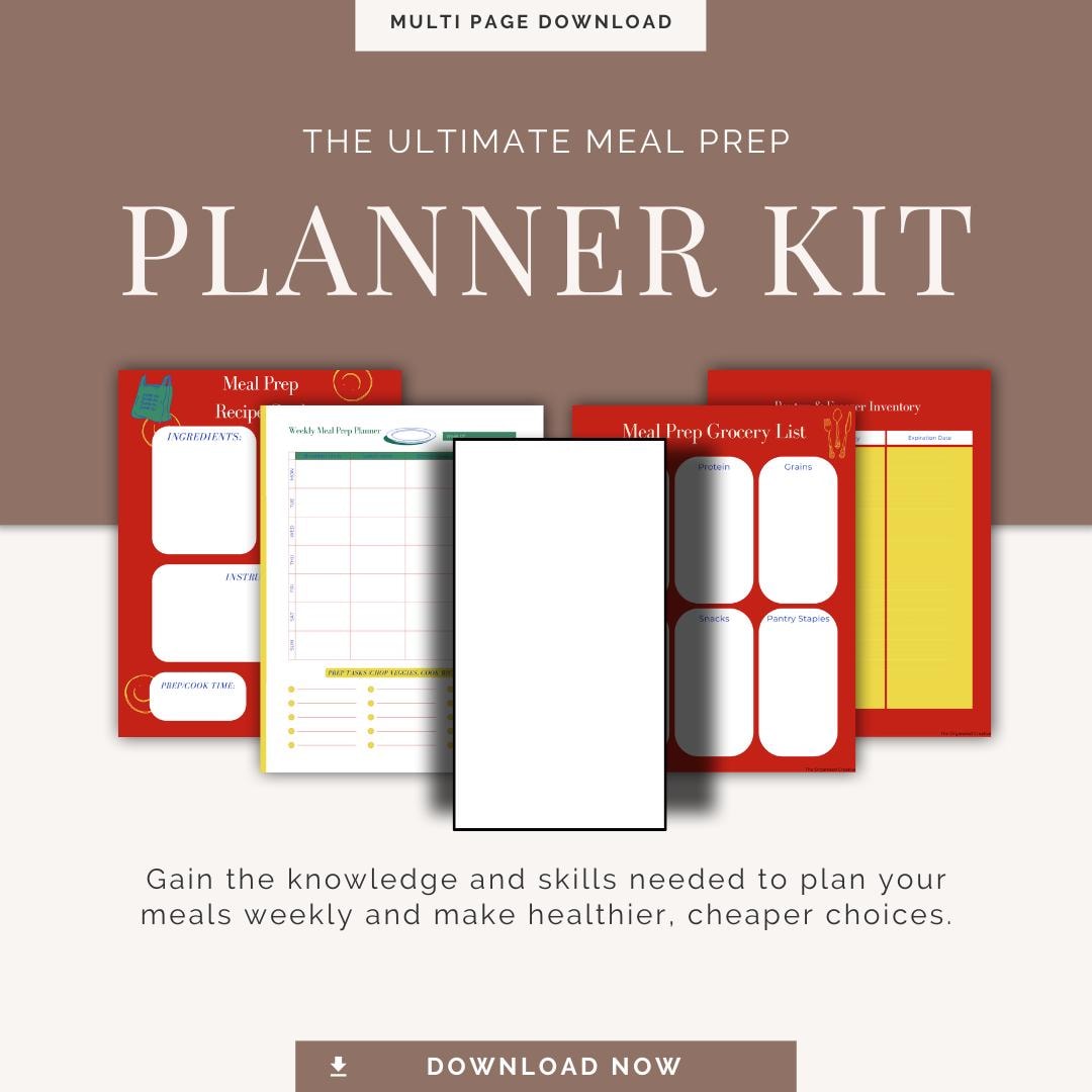 The Ultimate Meal Prep Planner Kit | Printable Meal Prep Organizer ...