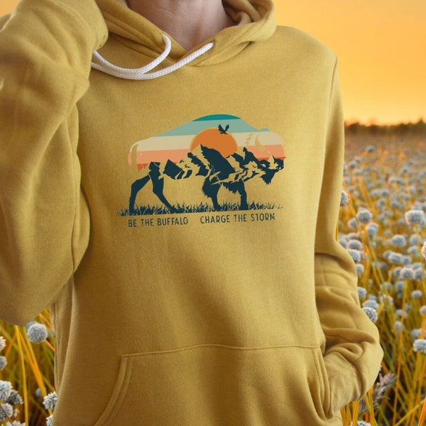 Be The Buffalo Charge The Storm Unisex Midweight Hoodie