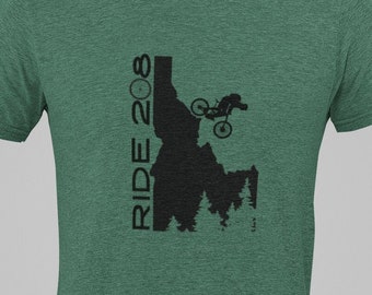 Idaho Mountain Biker| Idaho Mountain Bike Shirt| Ride Idaho| Graphic Tee| Idaho Gift| Idaho Shirts| 208 Tees| 208 Shirts| Idaho| Bike
