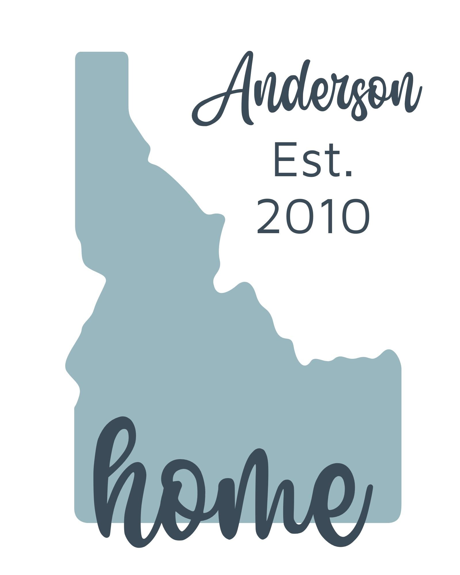 Personalized Idaho 8x10 Print Color Print Custom Idahome Idaho Gift
