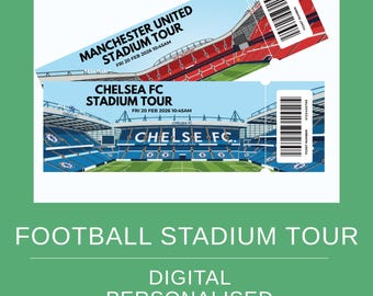Entrada personalizada DIGITAL para el tour del estadio de fútbol