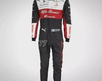 F1 Alfa Romeo Go Kart Racing Suit With Digital Sublimation with free Gift Balaclava