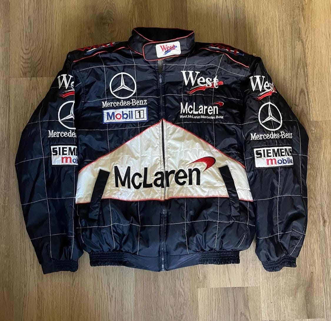 Vintage Mclaren F1 Racing Jacket: Embroidered Cordura Team Jacket