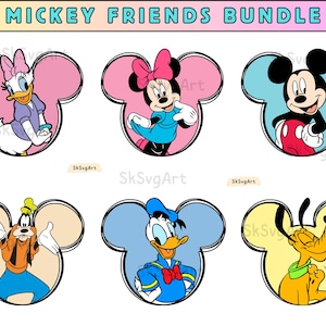 Mouse and Friends PNG Bundle: Family Trip Vacation Clipart (Digital)