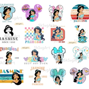 Princess Jasmine Png Bundle, Arabian Princess Clipart, Watercolor Princess Png, Jasmine Prints, Aladdin Princess, Jasmine Sublimation