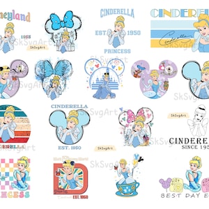 Cinderella PNG Bundle: Princess Clipart, Castle Graphics (Digital Download)