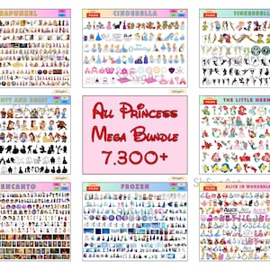 Princess SVG Clipart Bundle: 7300+ Cut Files (Digital Download)