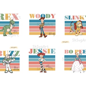 Retro Toy Story PNG Clipart Bundle: Vintage Cartoon Graphics (Digital Download)