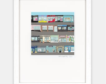 Independent Shops, Bristol by Hannah Broadway - signed,  editioned digital print