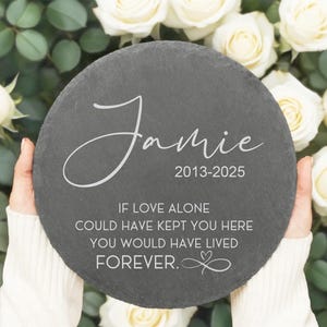 Personalized Pet Memorial Garden Stone Custom Dog Memorial Slate Remembrance Bereavement Plaque for Loss of Loved Pet Cat Memorial Gifts