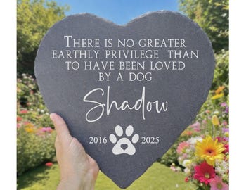 Dog Loss Gift, Custom Dog Memorial Garden Stone, Personalized Pet Memorial Gift, In Memory, Bereavement Gift, Dog Pet Cat Loss,Dog Headstone