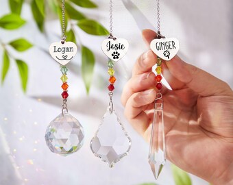 Rainbow Bridge Pet, Sun Catcher, Suncatcher Pet Memorial, Personalized Name, Dog / Cat/ Pet Remembrance Gifts, Loss Dog Gifts, Sympathy Gift