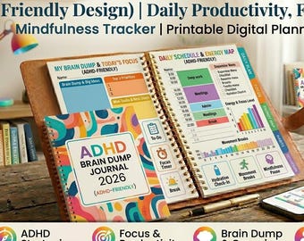 ADHD Planner | Neurodivergent Focus, Productivity, Calm (Digital Download)