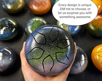 TongueDrum Mini 11 cm, son calme, guérison, relaxation, handpan, instrument portable, cadeau pour le yoga, la méditation et les mélomanes