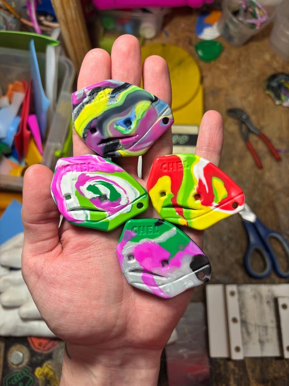 One-of-a-Kind Eco Art Keychain – Handmade Recycled Plastic Talisman Charm for Everyday Magic