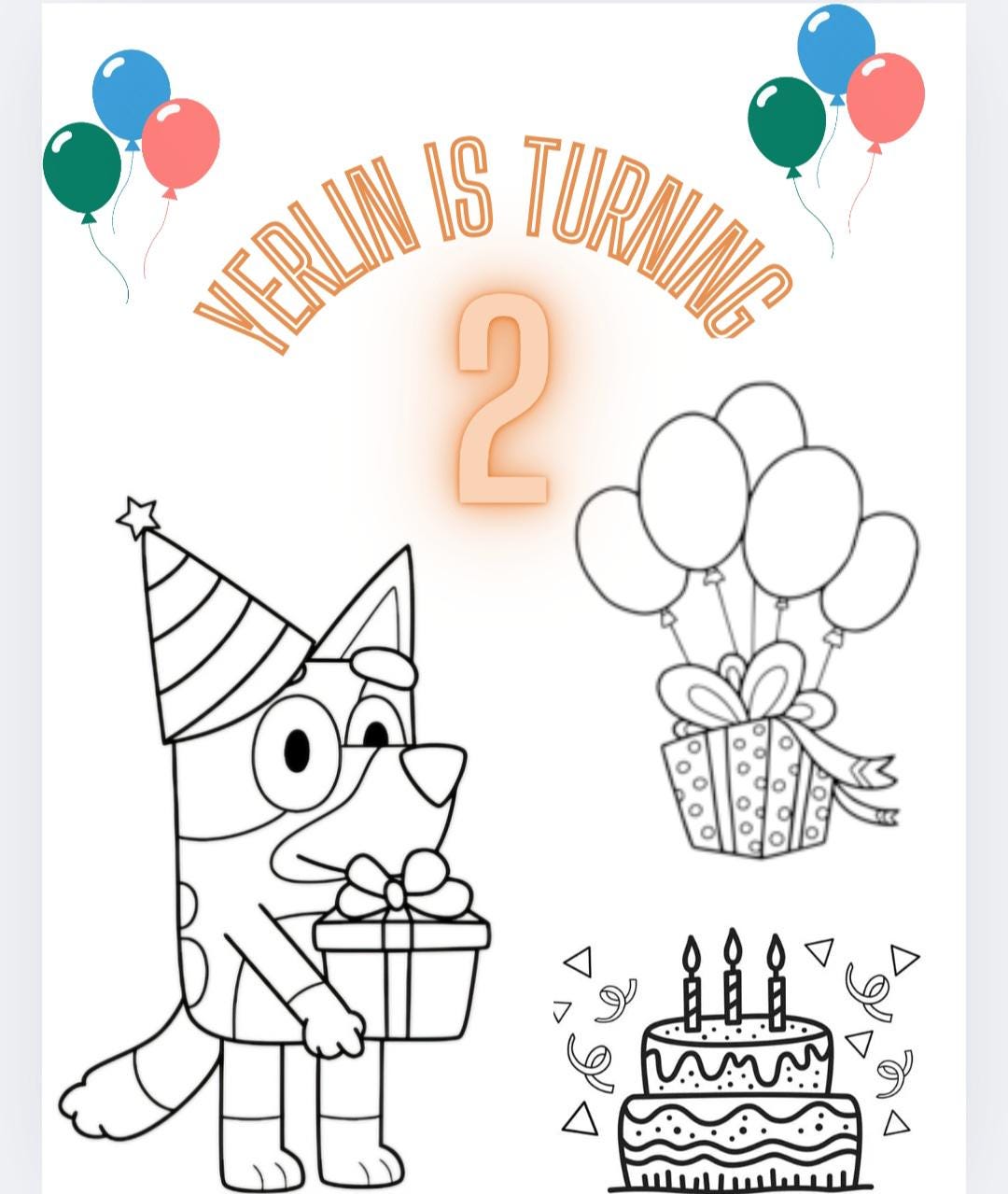 Bluey and Muffin Coloring Sheet - Etsy