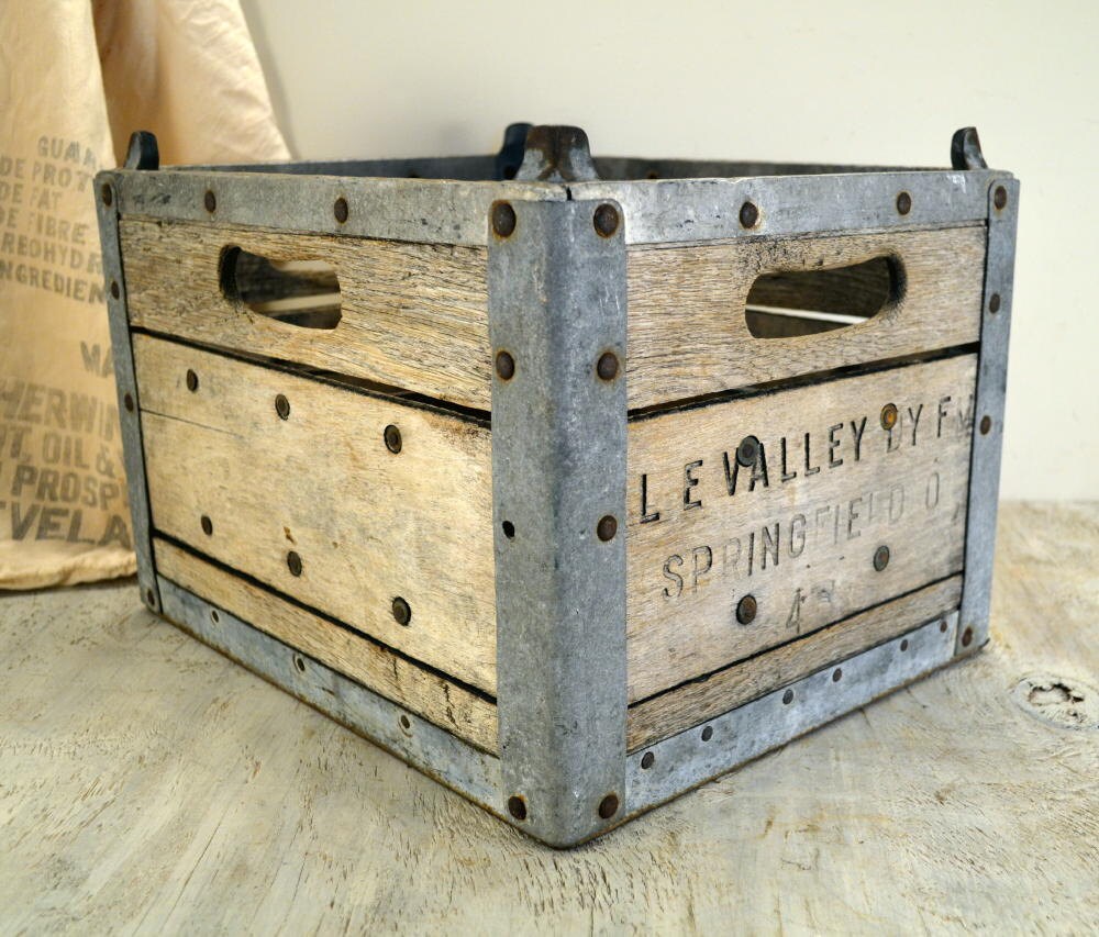 Vintage Dairy Farm Milk Crate Etsy