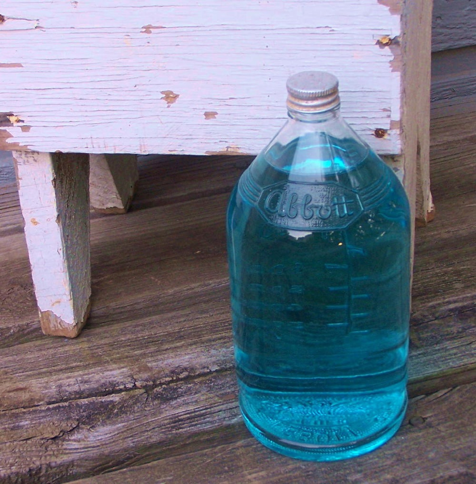 Vintage Abbott Laboratories IV Bottle Etsy