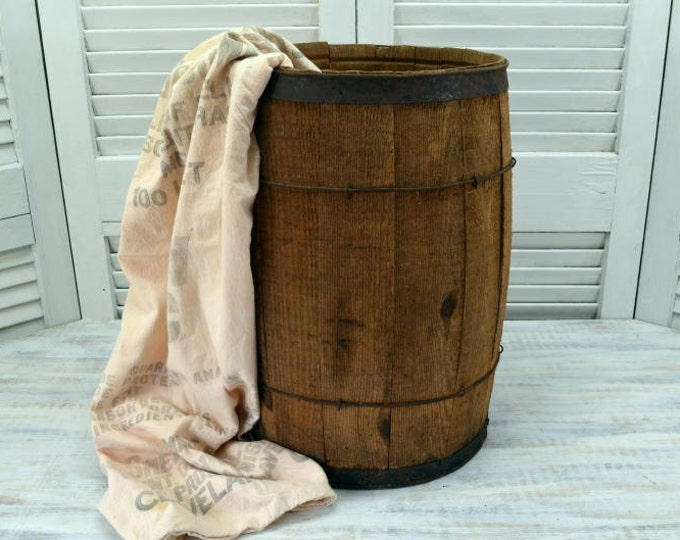 Wooden Nail Keg Barrel Rustic Wood Decor and Display Etsy
