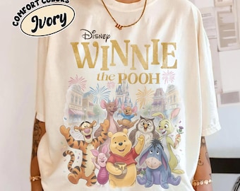 Comfort Colors® Retro Winnie the Pooh and Friends Shirt, Pooh Co 1926 Vintage Disney Tee, Tigger Piglet Eeyore, Family Trip Disneyland Gift