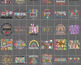 40+ Principal Png Bundle, Assistant Principal Quotes PNG, School Principal Era Sublimation, Funny Principal Gifts Png, Back to School Png