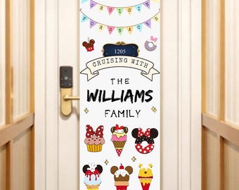 Cruise Door Banner | Cruise Decor | Personalized Cruise Door Decor | Canva Template | Cruisin For The Snacks | Beads | Editable template