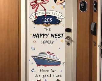 Editable Cruise Door Banner | Ice Cream Family Vacation Decor (Canva Template)