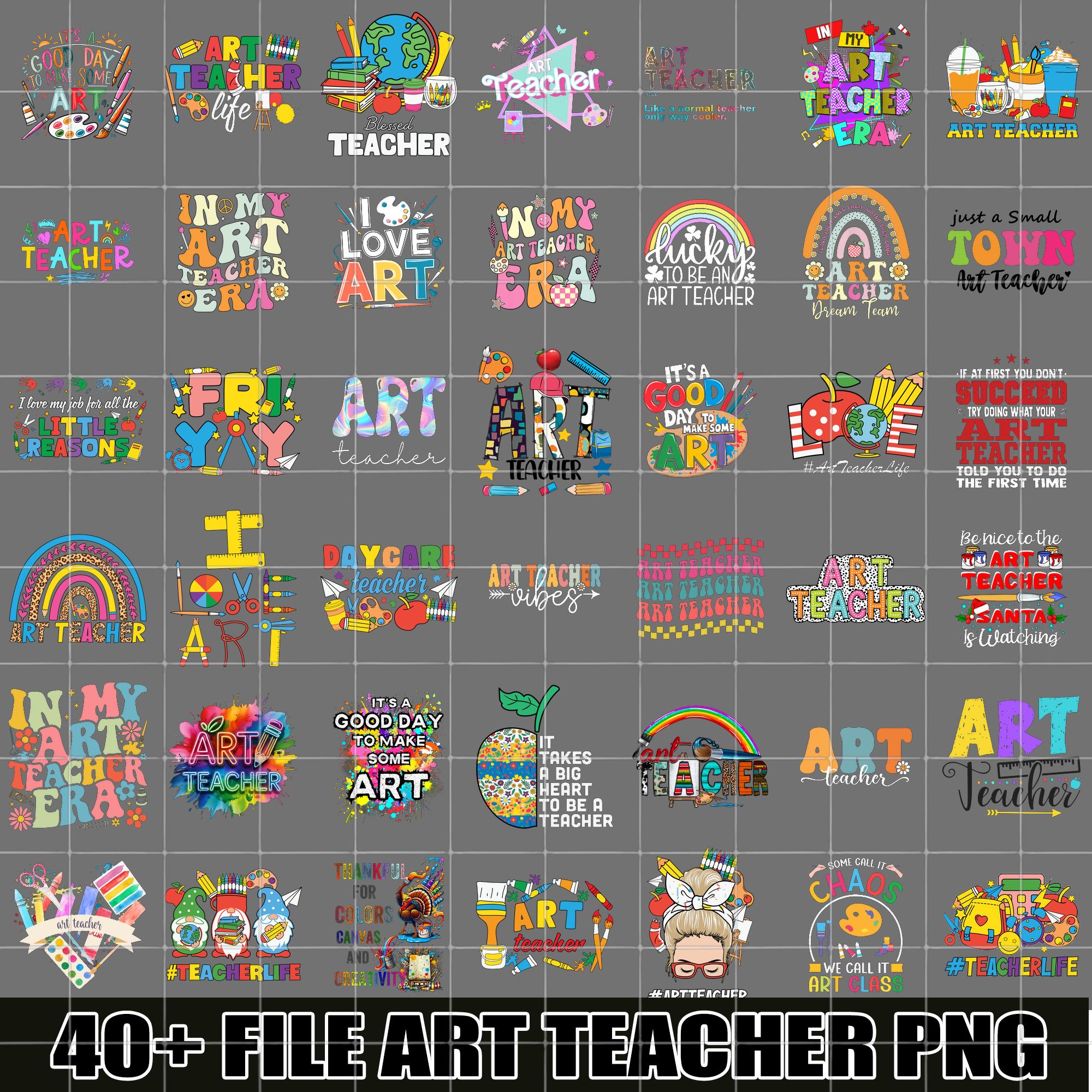 40+ Art Teacher Png bundle, Teacher shirt png, Teacher Sublimation design, Teacher life png, Teacher Bundle, Teacher Appreciation