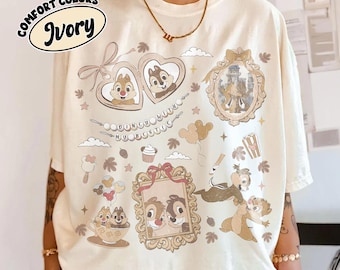 Comfort Colors® Coquette Bow Chip N Dale Shirt, Double Trouble Bestie Snack Tee, Disneyland Family Trip Tee 2026, Disney Family Vacation Tee