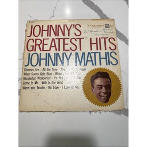 Johnny Mathis: Johnnys största hits 12" 33 RPM LP
