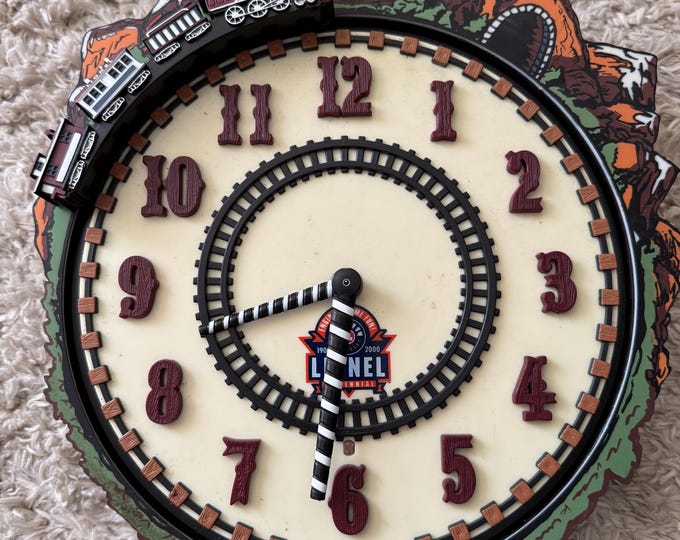 LIONEL Train Clock 100th Anniversary Animated Wall Hanging Mancave ...