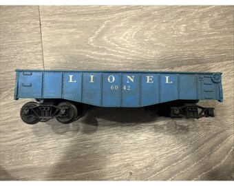 Vintage 1952-54 LIONEL 6032 LIONEL 027 gauge Blue Plastic Gondola Car Train RR