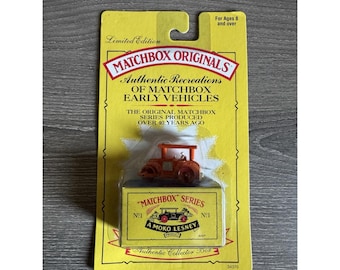 1995 Matchbox Originals MOKO LESNEY No. 1 Steam Roller Orange