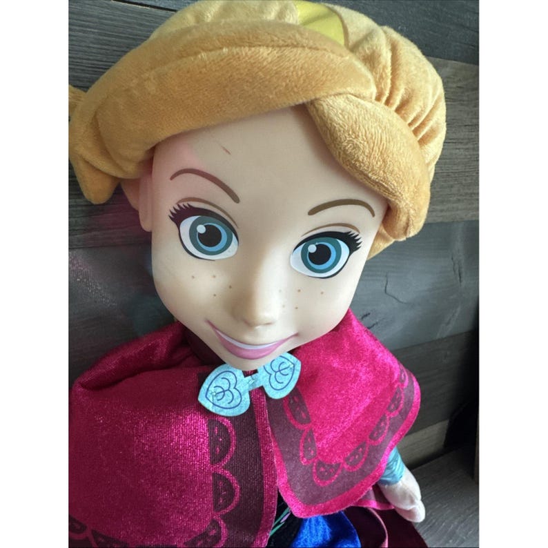 2013 Just Play Disney Frozen Singing Anna Doll - 16" Plastic head image 2