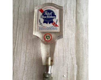 Pabst Blue Ribbon Beer acrylic tap handle Vintage Preowned