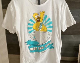 Camiseta de Homer Simpson de Los Simpson con el lema "Cuerpo de papá" para hombre, talla grande