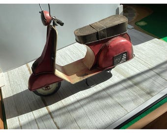 Vintage Decorative Vespa style Scooter Model Collectable Red and Cream -