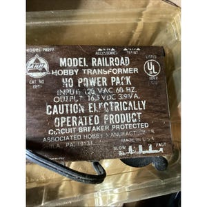 Vintage AHM Model Railroad Hobby Transformer Model No. 70277 HO Untested PowerPC