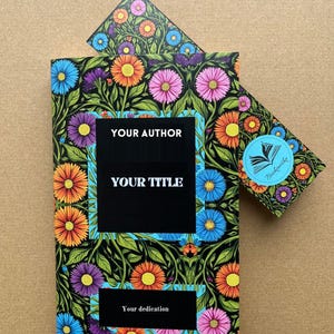 Personalized book jacket, cover, book accessories, personalized gift, dedication, bookmark, cover design