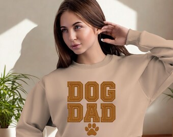 Hunde Papa Sweatshirt, Haustier Papa Shirt, Hunde Papa Geschenk, Pfotenabdruck Rundhalsausschnitt, Vatertagsgeschenk für ihn