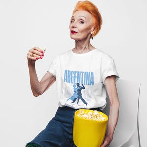 Argentina Soccer Shirt World Cup 2026 | La Albiceleste Vintage Fan Tee | Retro Football Gift | Argentina World Cup Champions Style image 3